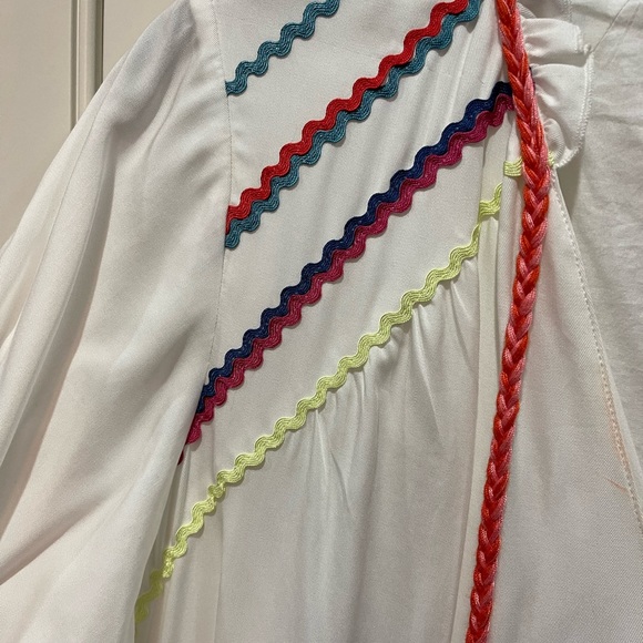 Crosby by Mollie Burch dress, white with colorful stripes, size medium - Picture 3 of 3